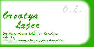 orsolya lajer business card